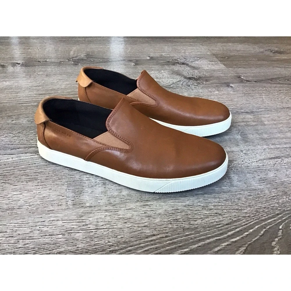 Cole Haan C33796 Mens Size 9.5 M Nantucket 2.0 Slip on Casual Shoes British Tan